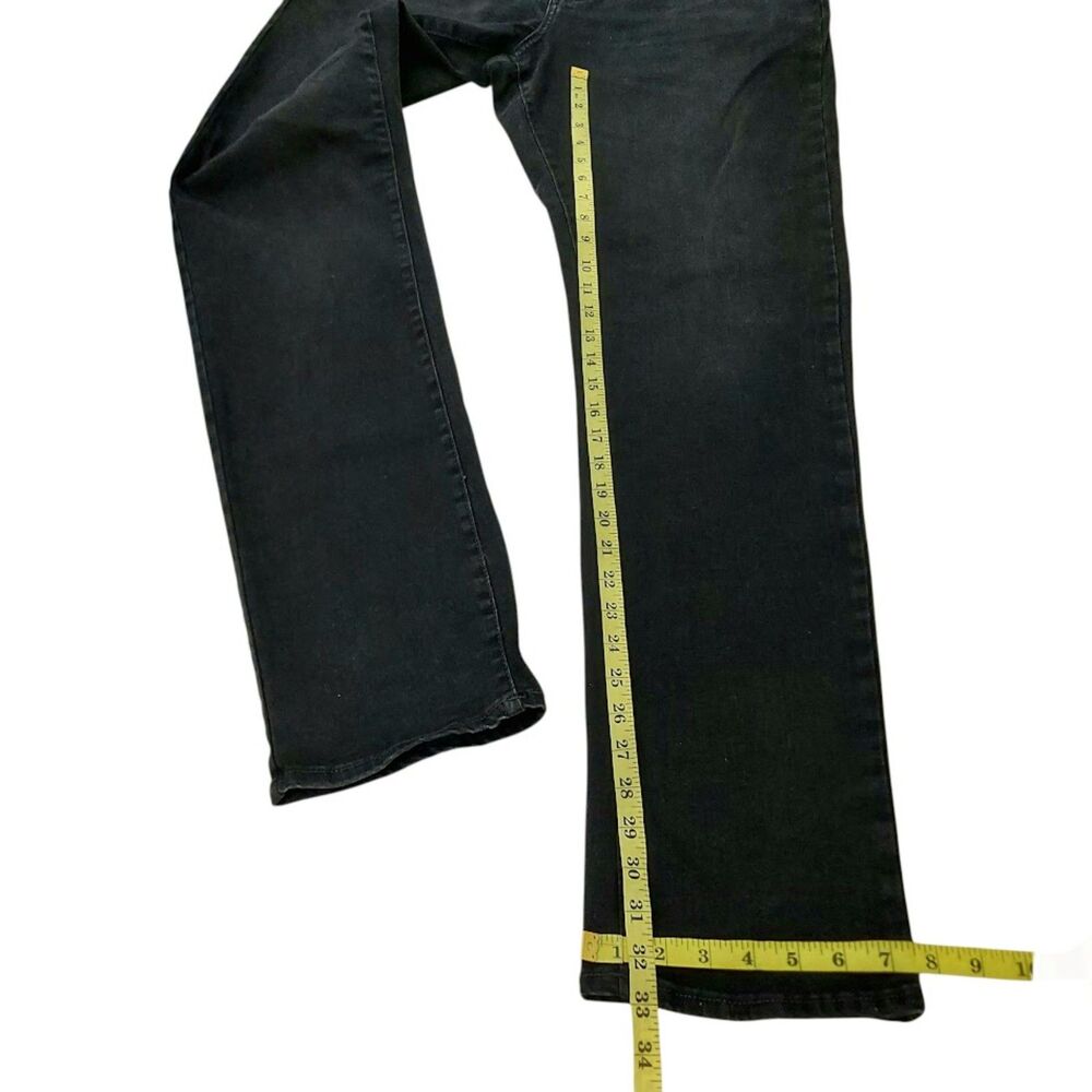 Lucky Brand 410 Athletic Straight Jeans Mens 36x33 Black Fit Stretch Denim - Picture 12 of 12